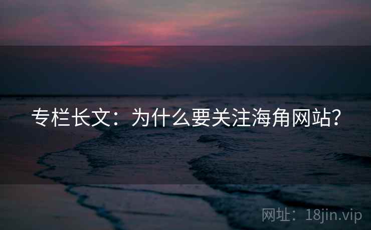 专栏长文：为什么要关注海角网站？