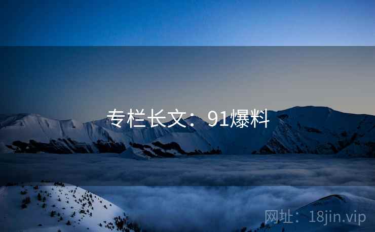 专栏长文：91爆料